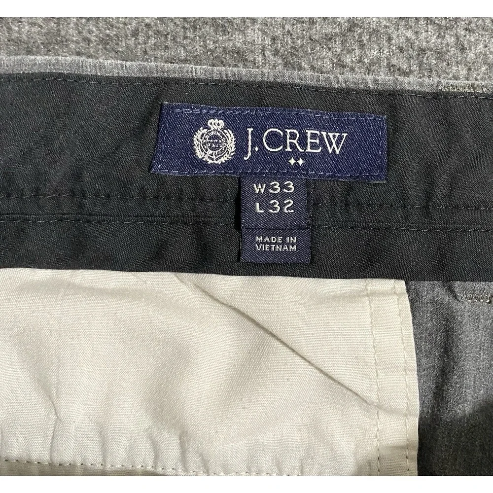 J Crew Bedford Pants Mens Gray Straight Leg Business Casual Workwear 33x32